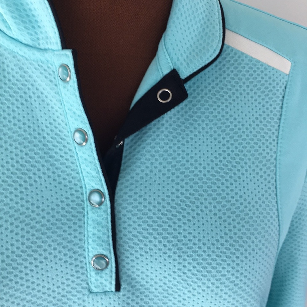 IZOD Blue Golf Shirt - Collared Buttoned Small
